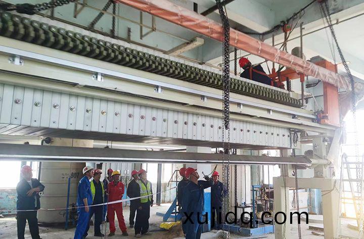 吉(ji)林(lin)石化公司闆框隔(ge)膜(mo)壓濾機成套(tao)設(she)備安裝(zhuang)完成